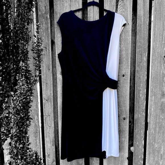 Ralph Lauren Dress Black White Size 18 - Picture 7 of 10